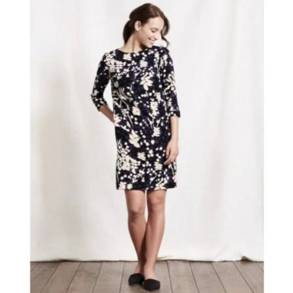 Boden Rachel shift dress in blue and cream floral print 6‎